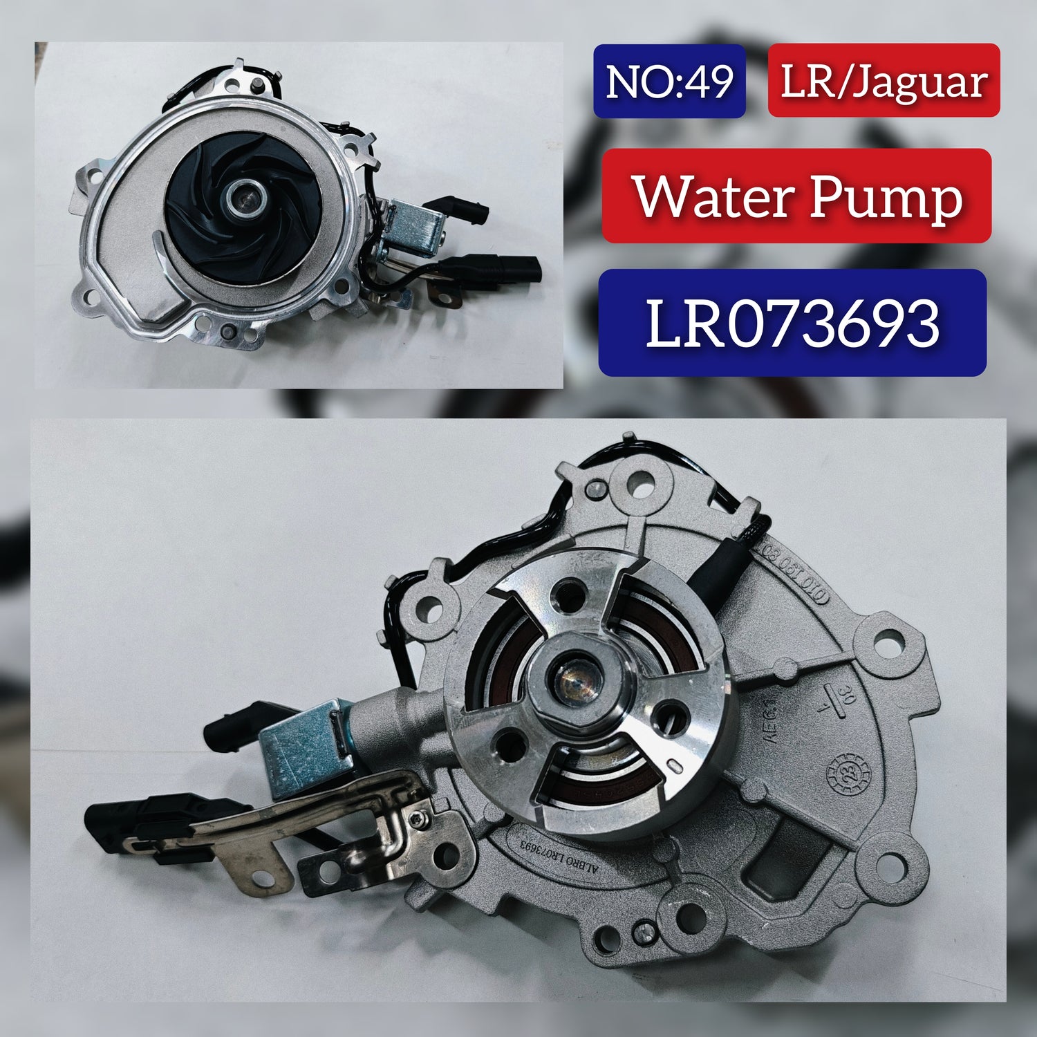 Water Pump LR073693 LR080736 LR116736 LR123384 LR129893 Compatible With LAND ROVER DISCOVERY SPORT L550 & RANGE ROVER EVOQUE L538 Tag-W-49