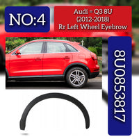 Rear Right Wheel Eyebrow 8U08538174U8 Compatible With Audi Q3 8U (2012-2018) Tag No.4