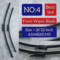 Front Wiper Blade Set (26"22 Inch) A1648201145 Compatible With MERCEDES-BENZ-CLASS (W164) Tag No.4