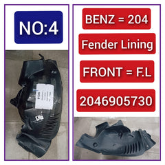 Front Left Fender Liner 2046905730 Compatible With MERCEDES-BENZ C-CLASS W204 Tag-FEM-04