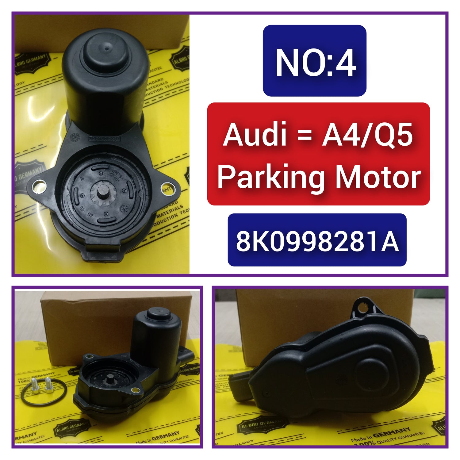 Electric Parking Brake Actuator 8K0615403B 8K0998281A 8K0615403C 8K0615403D Compatible With AUDI A4 A5 Q5 Tag-PM-04