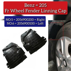 Front Wheel Fender Linning Cap Left 2056900100 Right 2056900200 Compatible With Mercedes Benz  C CLASS W205 Tag No.5/6