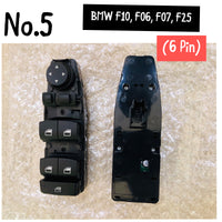 BMW 5 Series F10,F06, F07 & X3 F25 6 Pin  Electric Power Window Black Switch 61319241955 61319208111 61319238239 61319179913  Tag-SW-05