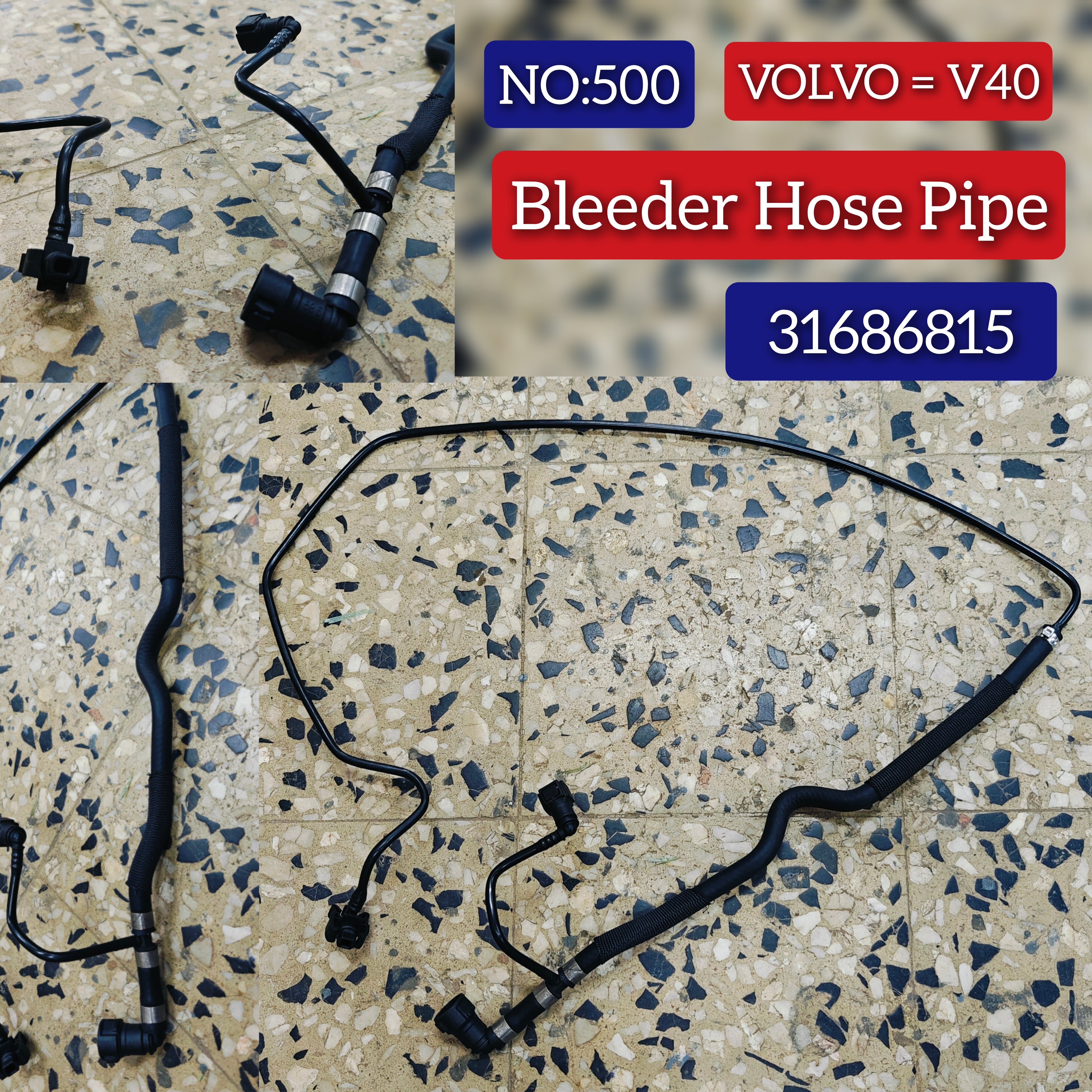 Bleeder Hose Pipe 31686815 Compatible With  VOLVO & Volvo V40 & V40 Hatchback (525) & V40 Cross Country (526)