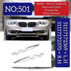 Fog Lamp CHROME Left Fog Lamp Cover Left 51117172370 & Right 51117172369 Compatible  with BMW 5 GT Series F07