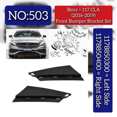 Front Bumper Bracket Left 1178850300 & Right 1178850400 Compatible With Mercedes-Benz CLA-CLASS W117 (2016-2019) Tag No.503