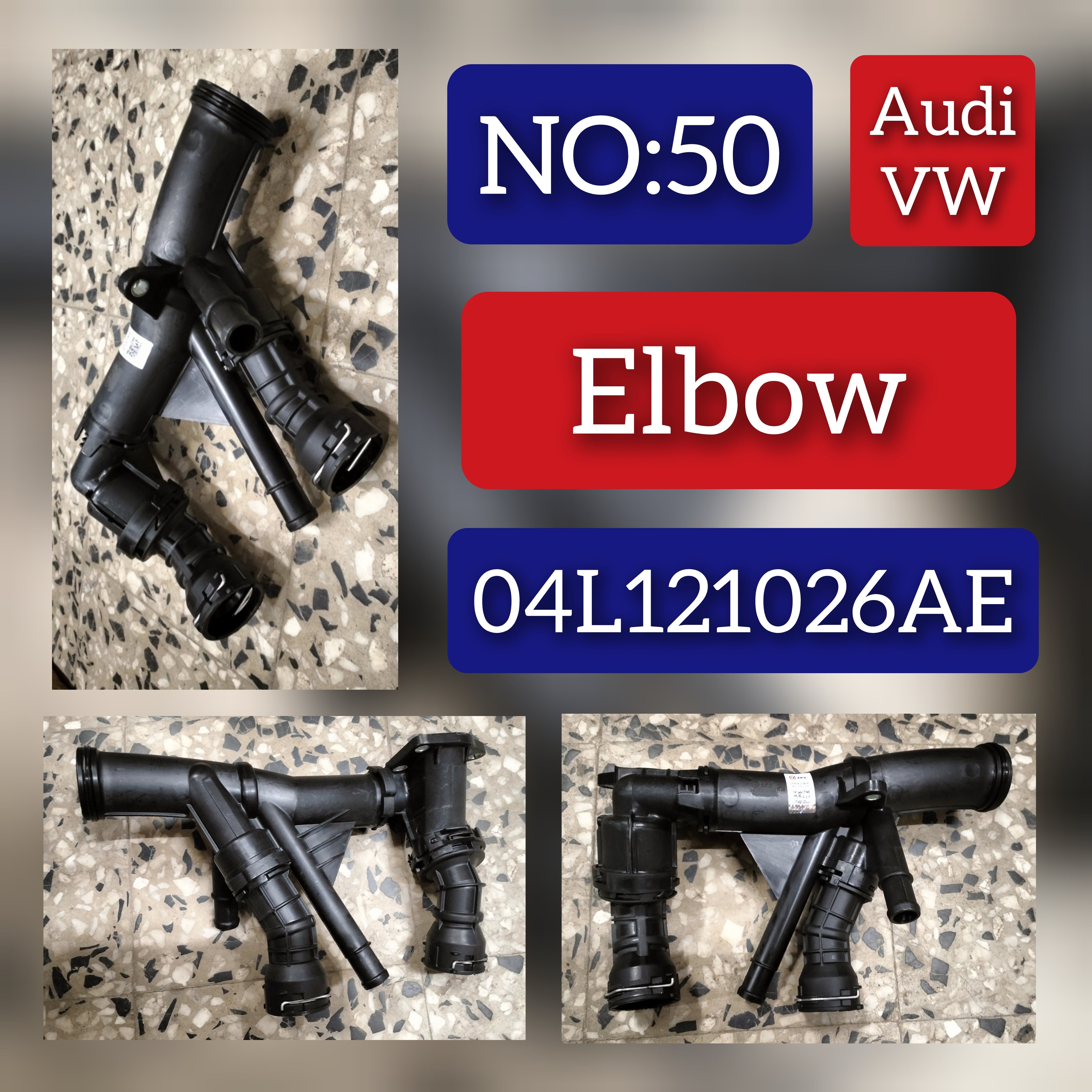 Thermostat Housing 04L121026F 04L121026AE 04L121026AH 04L121026J 04L121026Q 04L121113B 04L121113C 04L121113D Compatible With  AUDI A3 Limousine (8VS, 8VM) | A3 / S3 & Q3 (8UB, 8UG) & SKODA KODIAQ I (NS6, NS7, NV7) & OCTAVIA III (5E3, NL3, NR3) Tag  No.50