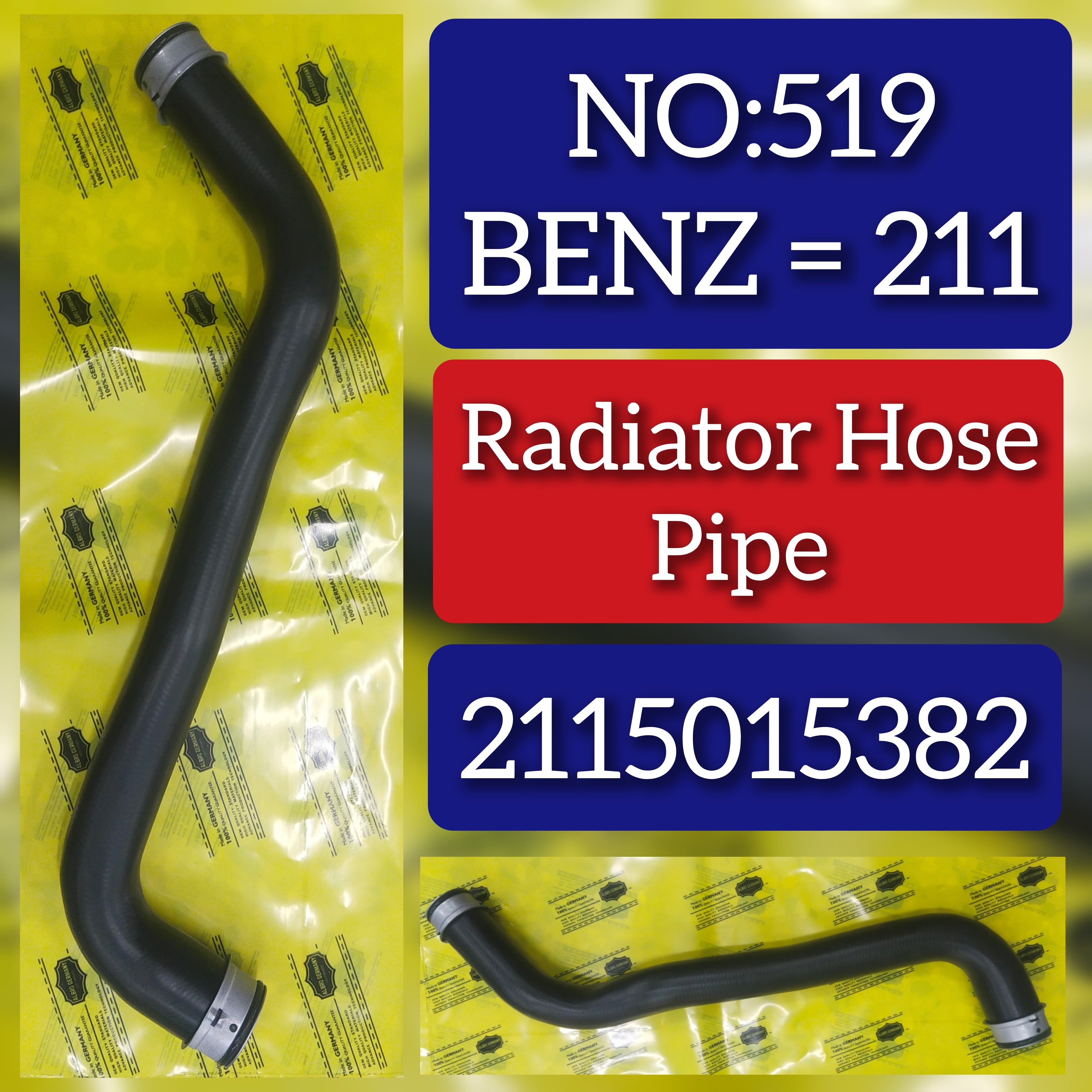 Radiator Hose Pipe 2115015382 Compatible With MERCEDES-BENZ & CLS (C219) & E-CLASS (W211)