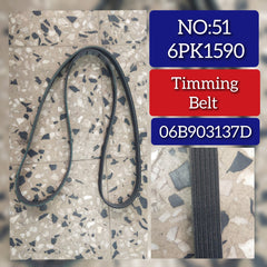 Multi RIB Belt 6PK2475 06E903137AE  059903137AC 059903137R  06E903137AE  Compatible With AUDI Q7 (4LB) (CONTINENTAL) Tag no :42