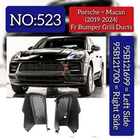 Front Bumper Grill Duct Set Left 95B121699 & Right 95B121700 Compatible With Porsche Macan (2018-2021) Tag No.523
