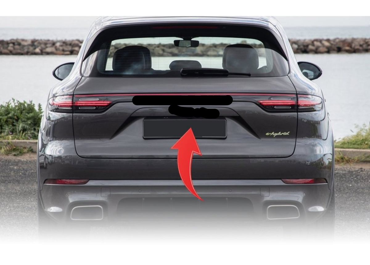 Rear License Plate Grill 9Y0827211 Compatible With Porsche Cayenne (2018-2020) Tag No.526