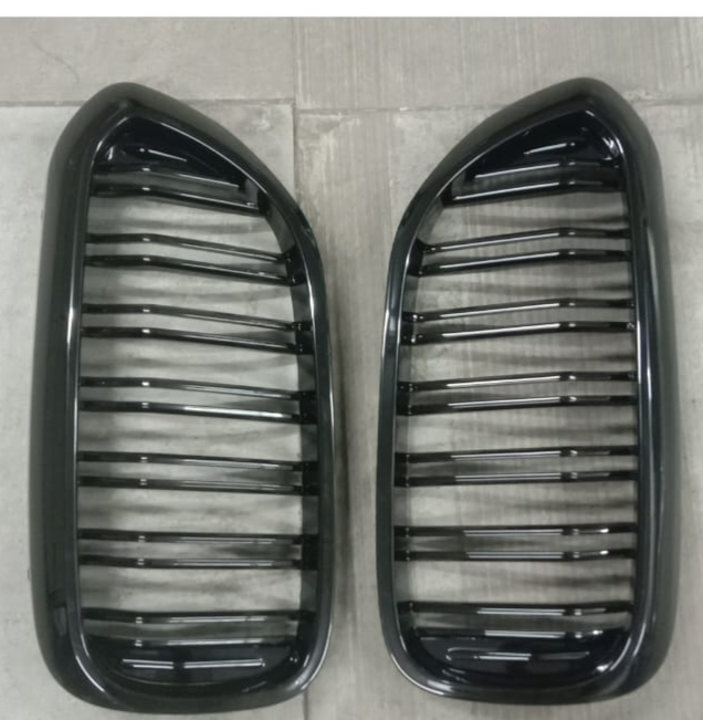 Kidney Grill Set Black (14 - Line) 51137390864 Compatible With BMW 5 Series G30 Tag 52
