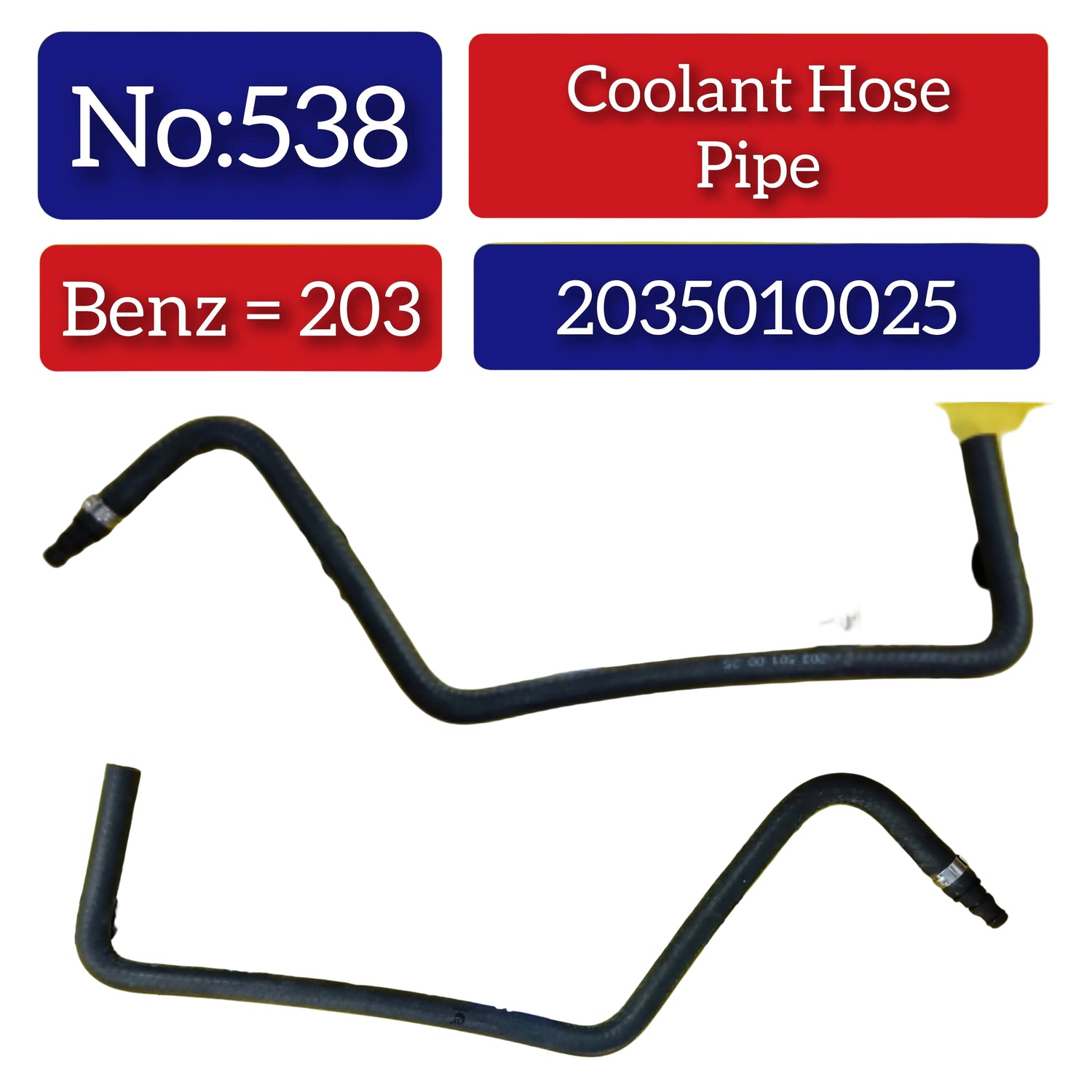 Auxiliary Water Tank Hose Pipe 2035010025 A2035010025 Compatible With MERCEDES-BENZ & C-CLASS (W203) Tag No.538