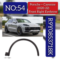 Front Right  Wheel Eyebrow R9Y0853718K Compatible With Porsche Cayenne (2020-2022) Tag No.54