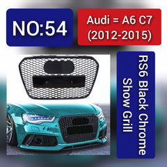 Audi A6 C7(2012-15) RS6 Black Chrome Show Grill Tag 54