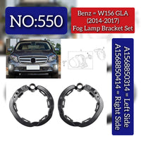 Fog Lamp Bracket Set Left 1568850314 A1568850314 & Right 1568850414 A1568850414 Mercedes Benz W156 (2014-17) Tag No.550