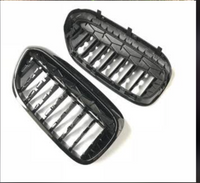 Kidney Grill Set  Diamond Black (2018-2020) Compatible With BMW 5 Series G30 Tag 55