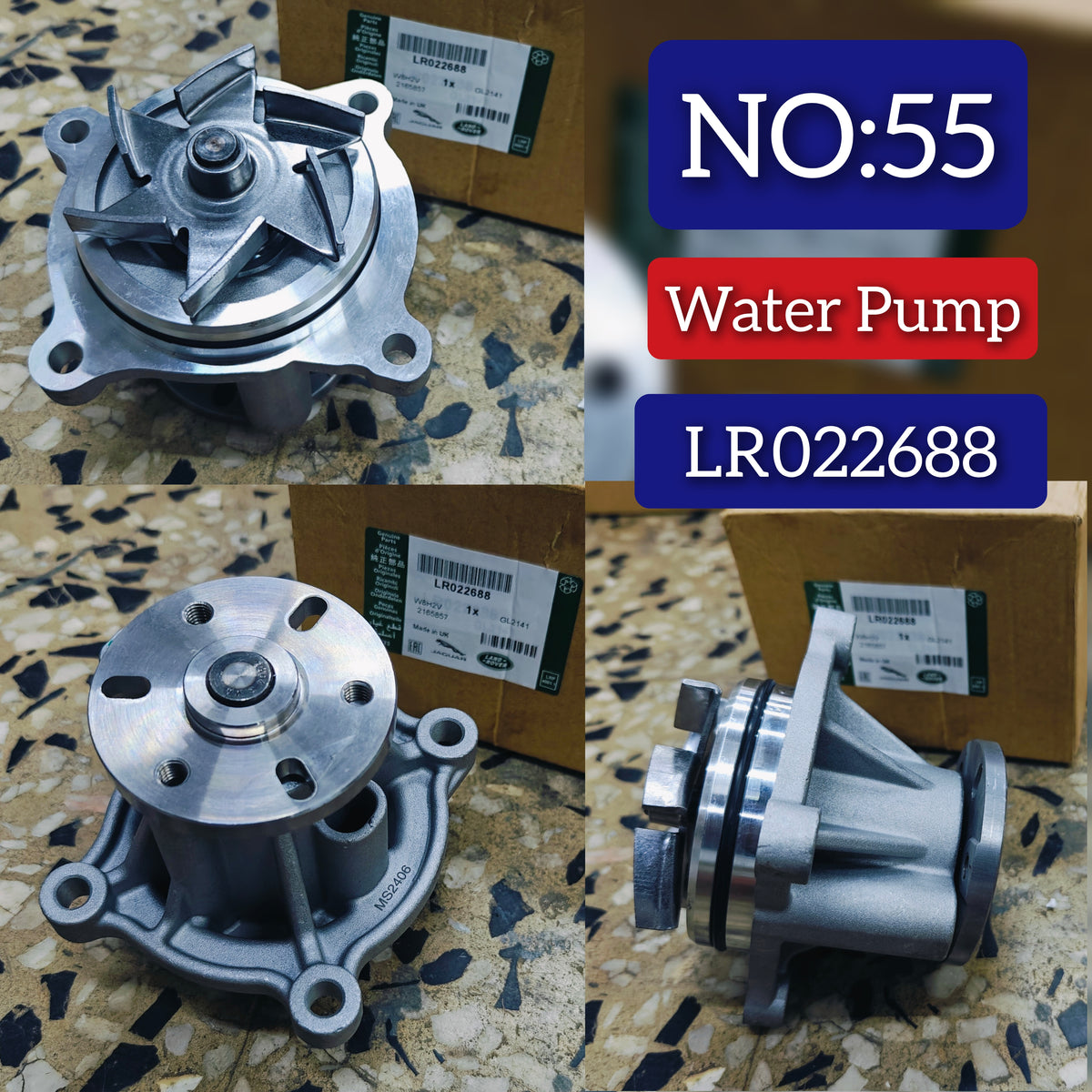 Water Pump LR022688 AL3Q8501CA Compatible With LAND ROVER RANGE ROVER SPORT II L494 Tag-W-55