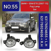 Fog Lamp Fog Light Left 63176924655 & Right 63176924656 63173416773 Compatible With  BMW X3 (E83) X5 (E70) Tag No.55
