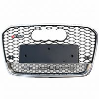 Show Grill Compatible With  Audi A6 C7(2012-15) RS6 Quattro Silver Chrome Tag 55