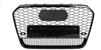 RS6 Quattro Black Honeycomb Show Grill Compatible With  Audi A6 C7(2012-15) RS6 Quattro Black Chrome Tag 56