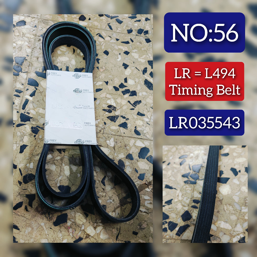 Belt LR035543 Compatible With LAND ROVER DISCOVERY V (L462) & RANGE ROVER IV (L405) & RANGE ROVER SPORT II (L494) Tag no : 56