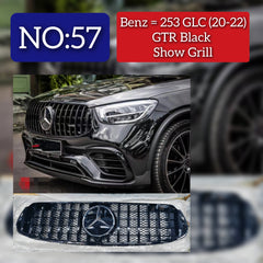 GTR Black Chrome Show Grill Compatible With Mercedes Benz GLC X253 (2020-2022) Tag 57