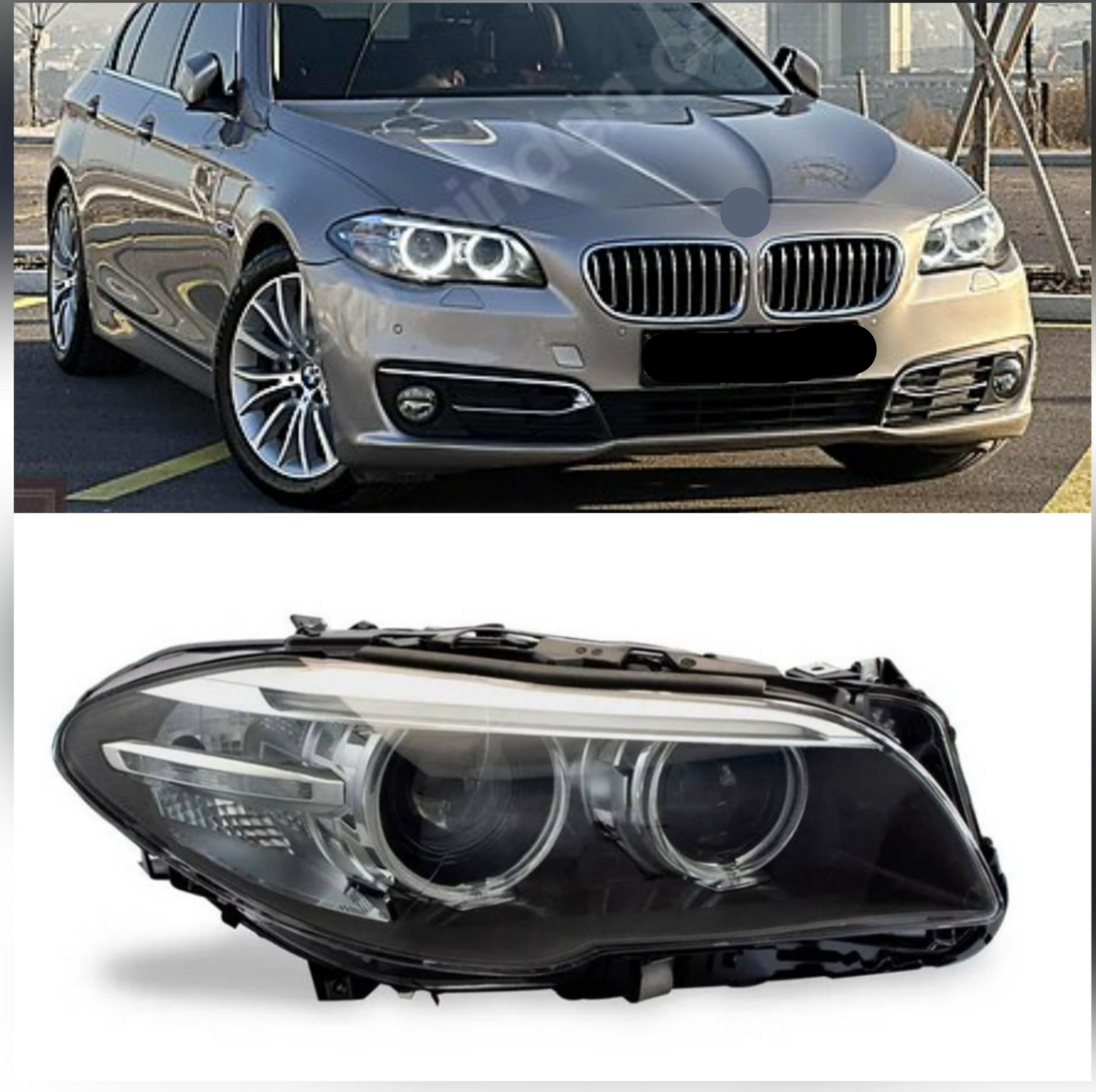 Headlight Headlamp Left & Right  (Xenon-Projectors) (Without Blaster) Compatible With BMW 5-Series F10 (2011-2014)