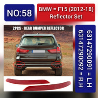Rear Bumper Reflector Left 63147290091 & Right 63147290092 Compatible With BMW X5 F15 Tag-RB-58