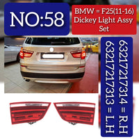 Dicky Light Compatible With BMW X3 F25 2011-2016 Dicky Light Left 63217217313 & Right 63217217314 Tag-DLB-58