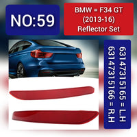 Rear Bumper Reflector Left 63147315165 & Right 63147315166 Compatible With BMW 3 Series F34 GT Tag-RB-59