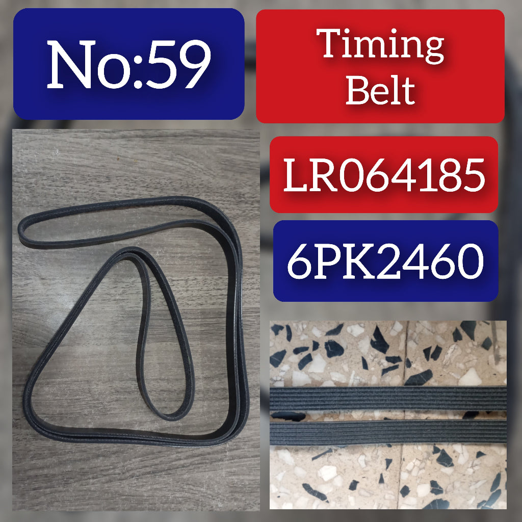 Multi Rib Belt 6PK2460 A0089971092 Compatible With MERCEDES-BENZ SL-CLASS (R230) (CONTINENTAL) Tag No.59