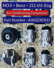AC Compressor A0022303111 Compatible with MERCEDES-BENZ C-CLASS (W203) & C-CLASS (W204)  & CLS (C218) & CLS (C219) & E-CLASS (W211) & E-CLASS (W212) & S-CLASS (W220) (651)