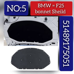 Engine Hood Sound Insulation Pad Liner Heat Shield 51489175051 Compatible with BMW X3 F25 Tag No.5