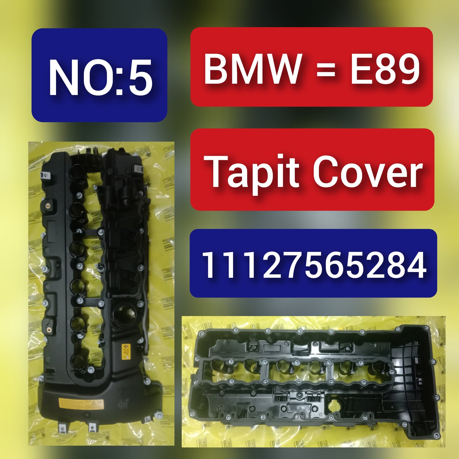 Tappet Cover (Cylinder Head Valve Cover) 11127565284 7565284 For BMW7  7 Series F01, F02 Tag-T-05