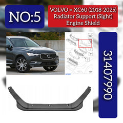 Radiator Support Engine Shield 31407990  Compatible With VOLVO XC60 (2018-2025) Tag No.5