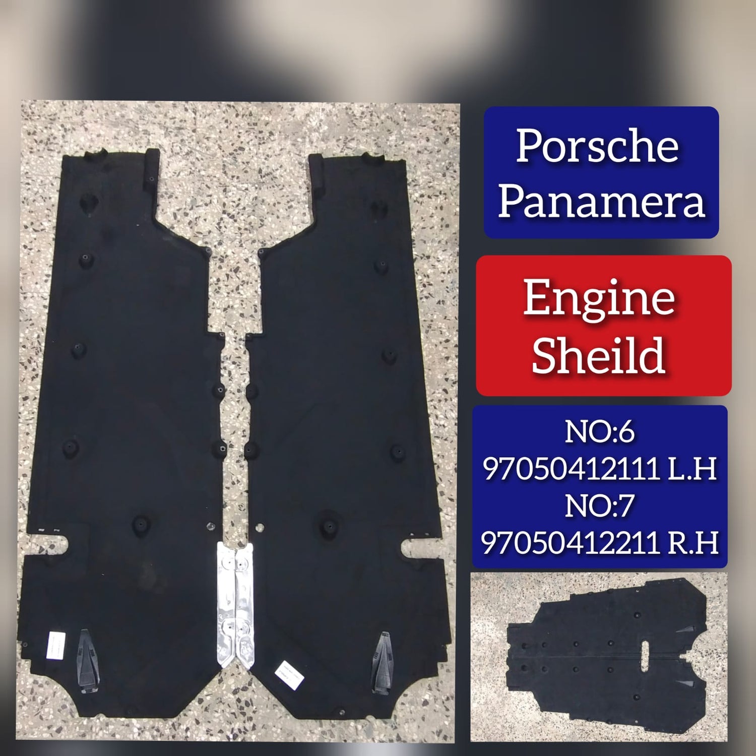 Engine Splash Shield 97050412211 Compatible with Porsche Panamera Tag No.7