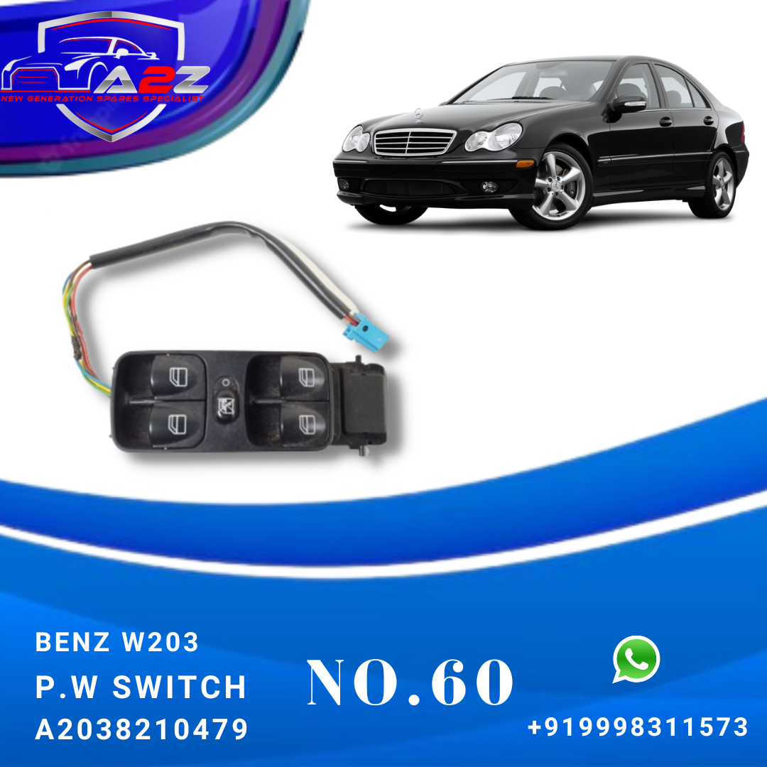 Black 7 Wire Window Switch For BENZ C-CLASS W203 A2038210479 2038218051 A2038210479 A2038218051 Tag-SW-60