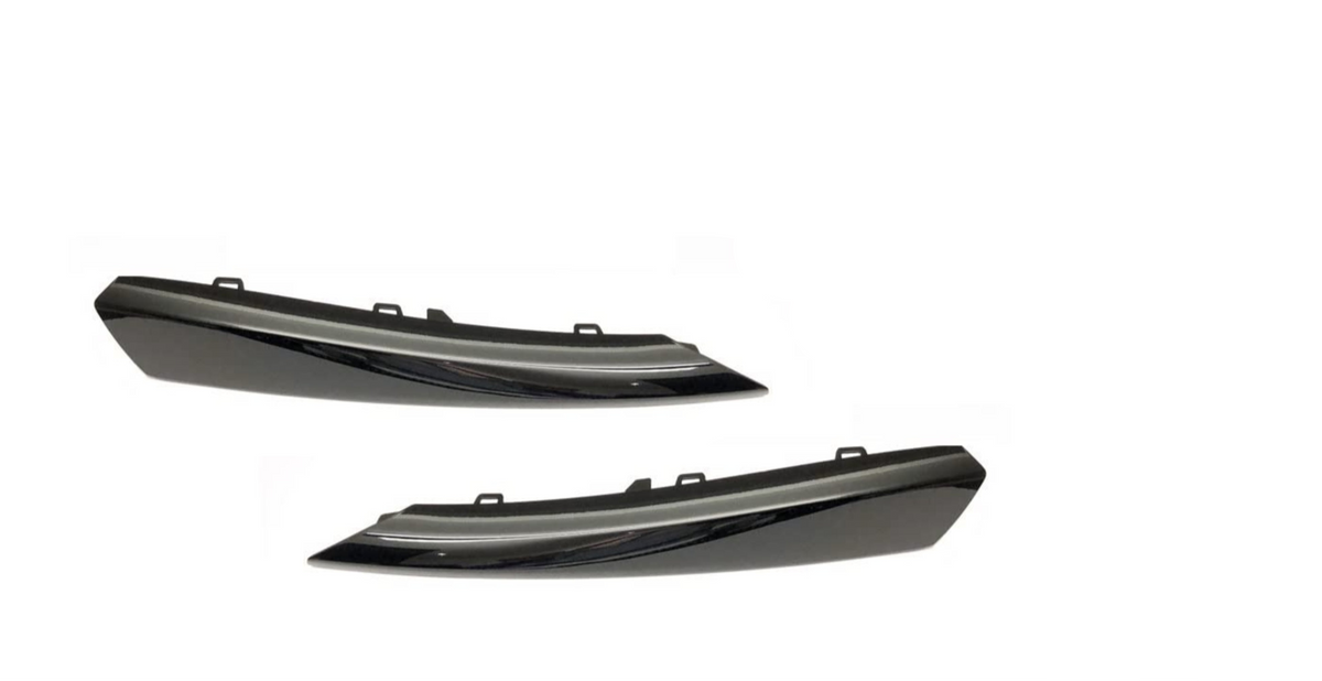 Fog Lamp Cover Chrome (Glossy Black) Left C2Z20505 & Right C2Z20501 Compatible With Jaguar XF (2012-2015) Tag No.601