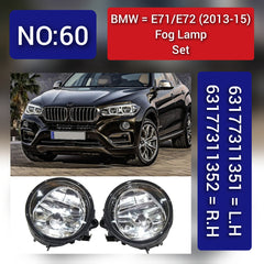 Fog Lamp Fog Light Left 63177311351 & Right 63177311352 Compatible With  BMW X1 E84 Tag No.60