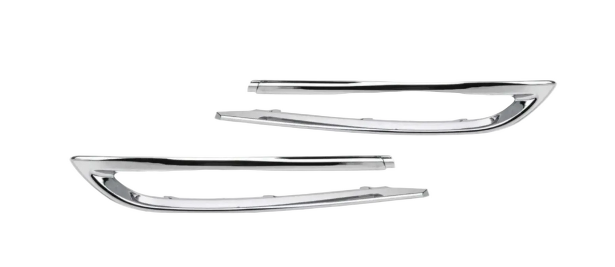 Glossy Rear Bumper Chrome Left 51127341675 & Right 51127341676 Compatible With BMW 5 Series (F10) (2014-2017) Tag No.61