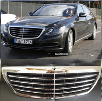 Classic Silver Chrome Show Grill Compatible With  Mercedes Benz S-Class W222  (2012-2016) Tag 61