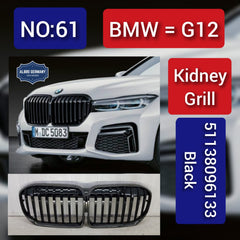 Kidney Grill 51138096133 Black Compatible With BMW 7 Series G11,G12  Tag 61