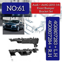 Front Bumper Retainer Bracket Left 4G5807283  & Right 4G5807284 Compatible With A6 4G 2011-2014 Tag No.61