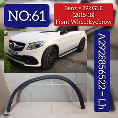 Front Left Wheel Arch (EYEBROW) 2928856522 Compatible With MERCEDES BENZ GLE W292 2015-2018 Tag No.61