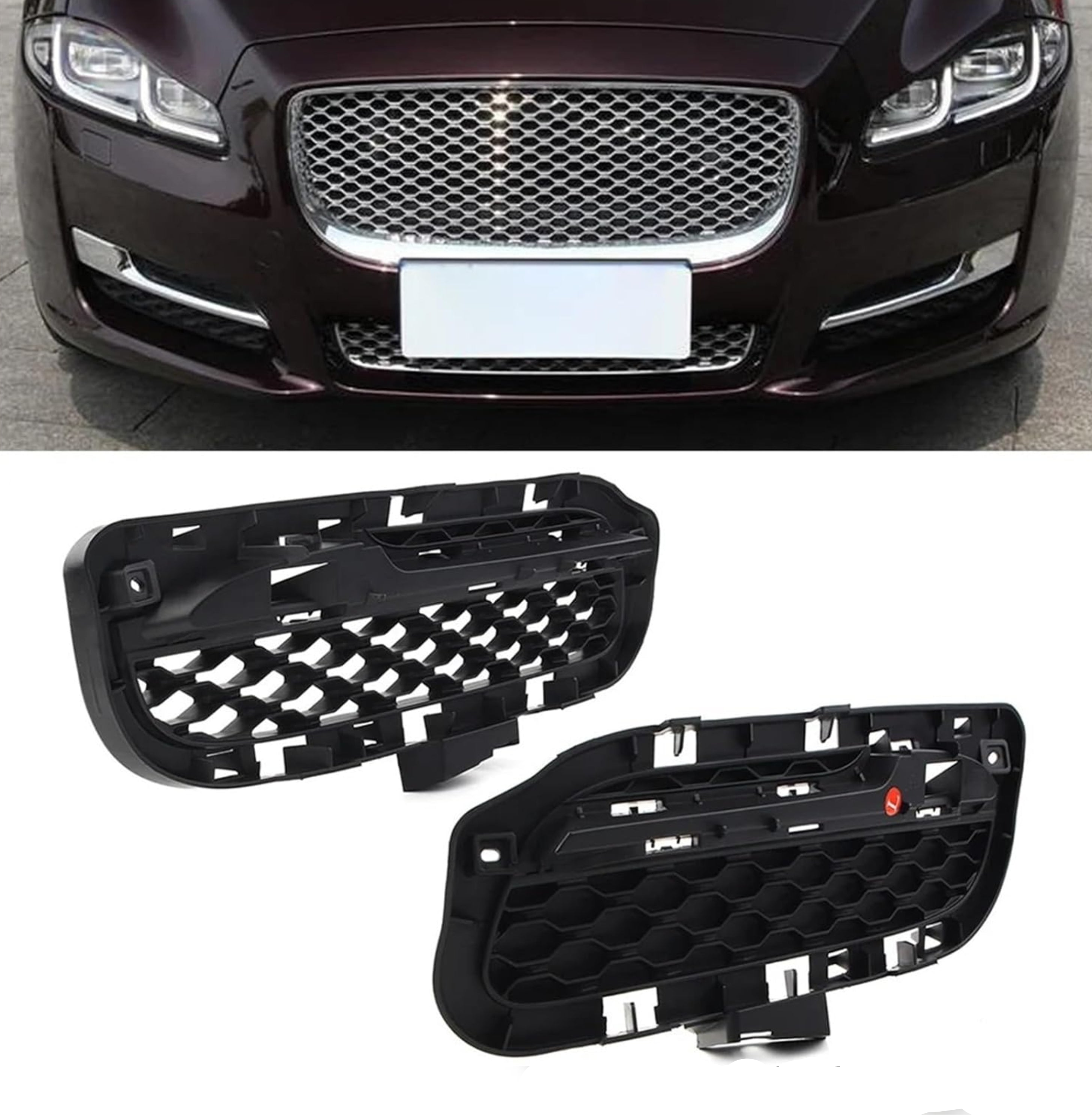 Fog Lamp Cover Left C2D27005 & Right C2D27003 Compatible With Jaguar XJL (2016-2019) Tag No.623