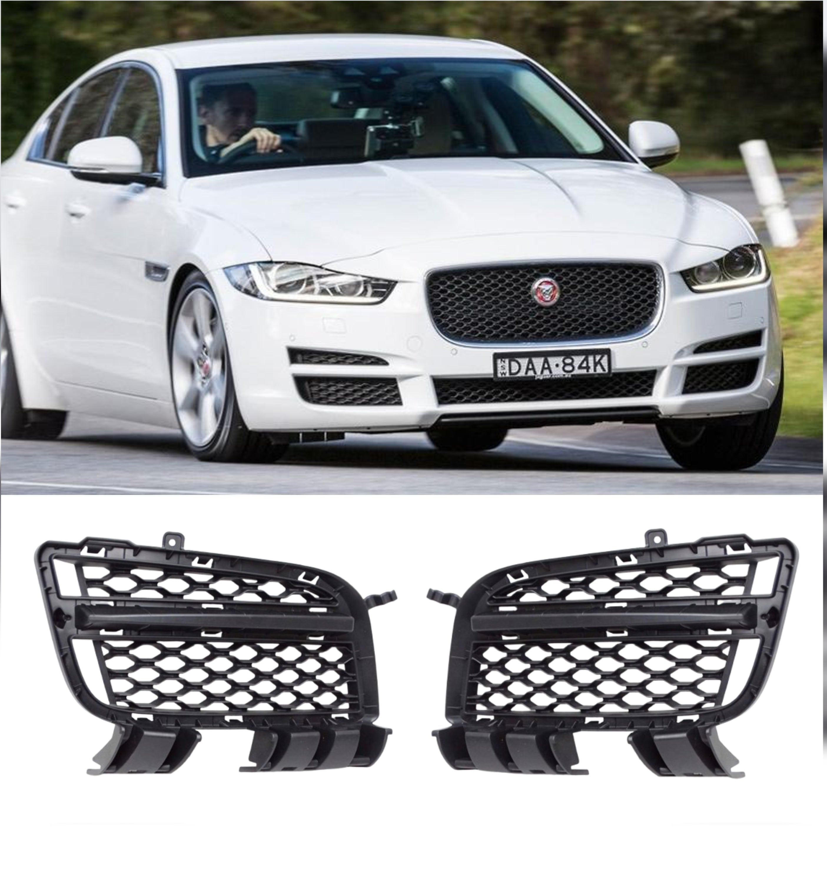 Fog Lamp Cover Left T4N5789 & Right T4N5785 Compatible With Jaguar XE (2017-2020) Tag No.625