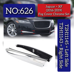 Fog Lamp Cover Chrome Left T2H11145 & Right T2H11143 Compatible With Jaguar XF (2016-2019) Tag No.626