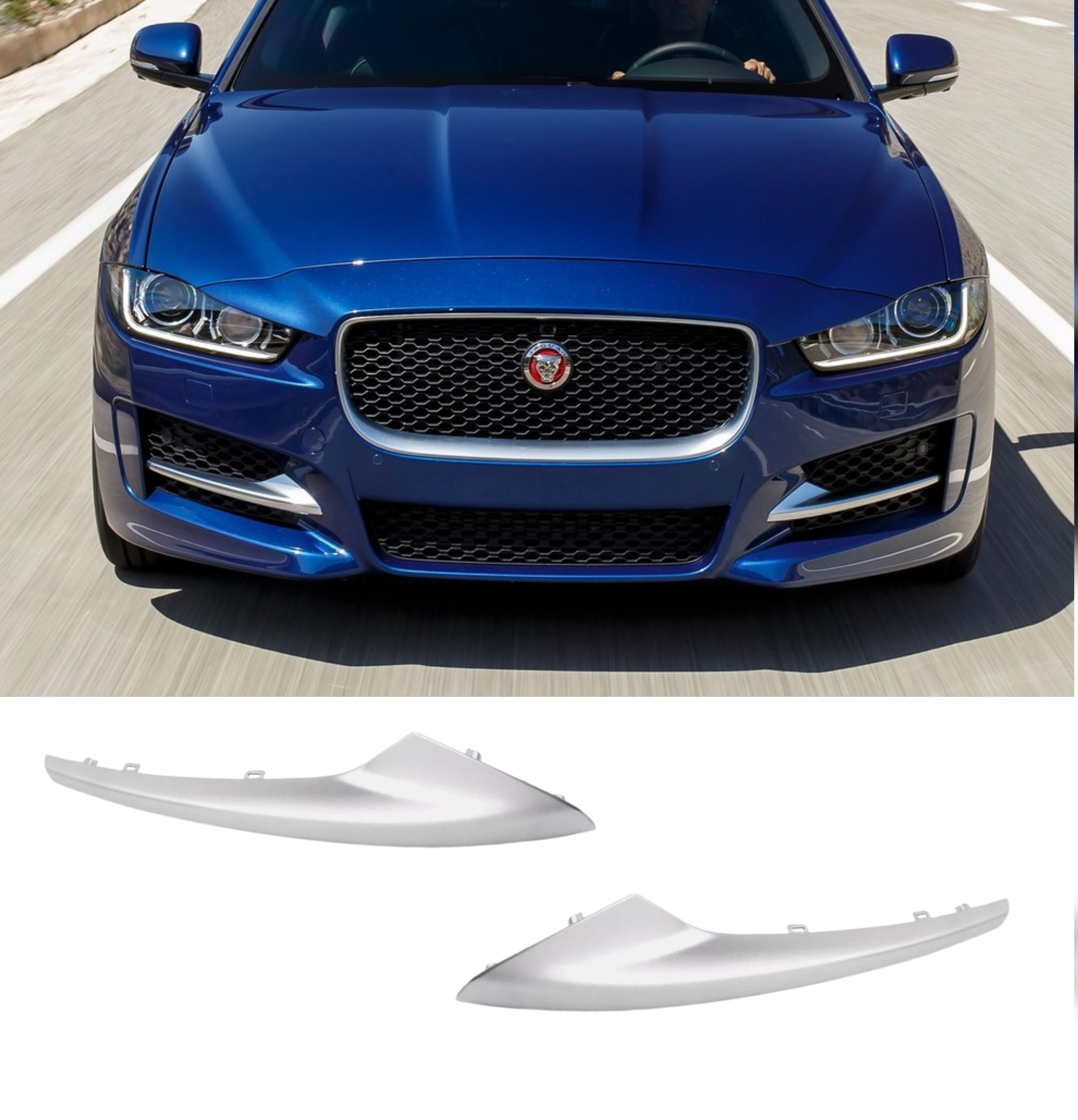Fog Lamp Cover Chrome Left T4N18894 & Right T4N18893 Compatible With Jaguar XE (2015-2019) Tag No.629