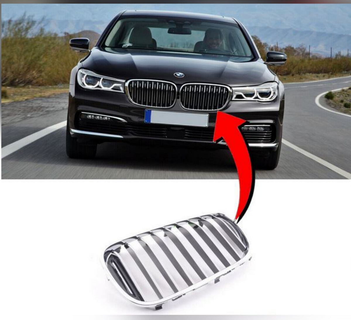 Kidney Grill Set 51137357011 L.H, & 51137357012 R.H Compatible With BMW 7 Series G11,G12 Tag 62